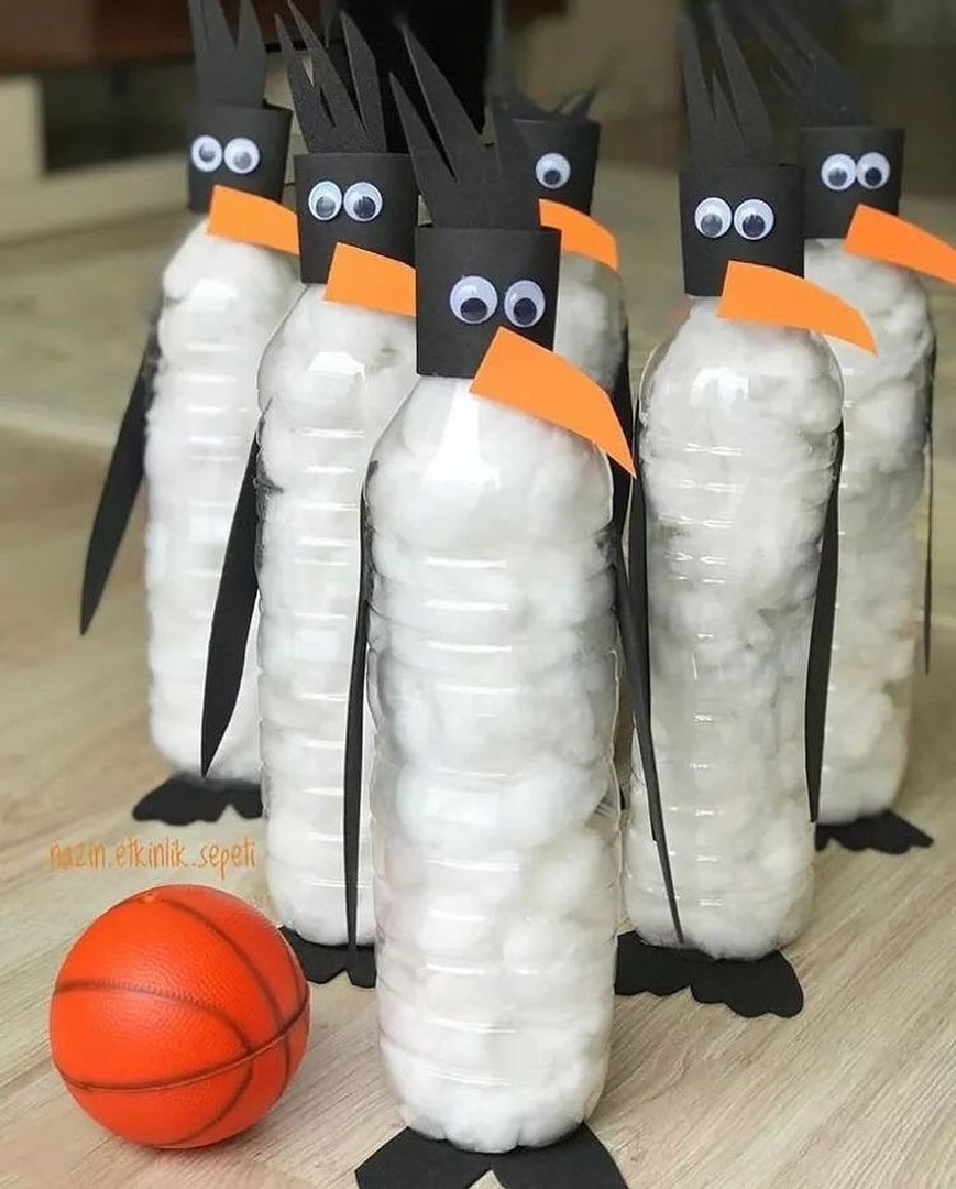 Как сделать поделку пингвин своими руками из пластиковых бутылок, бумаги, тканевого материала