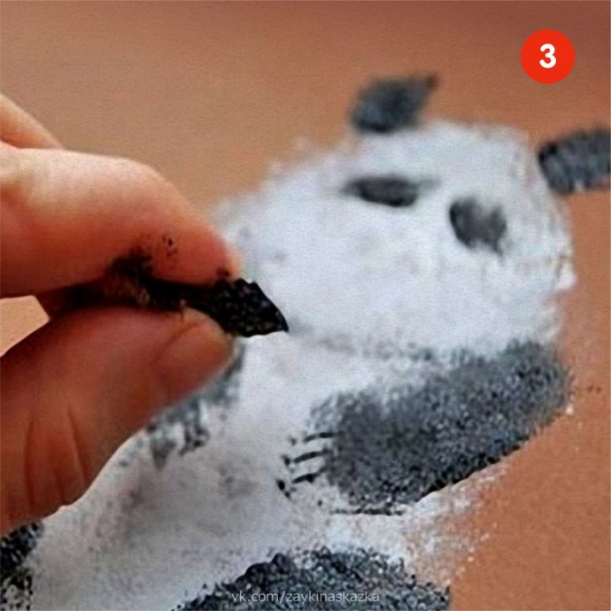 Рисуем губкой панду
