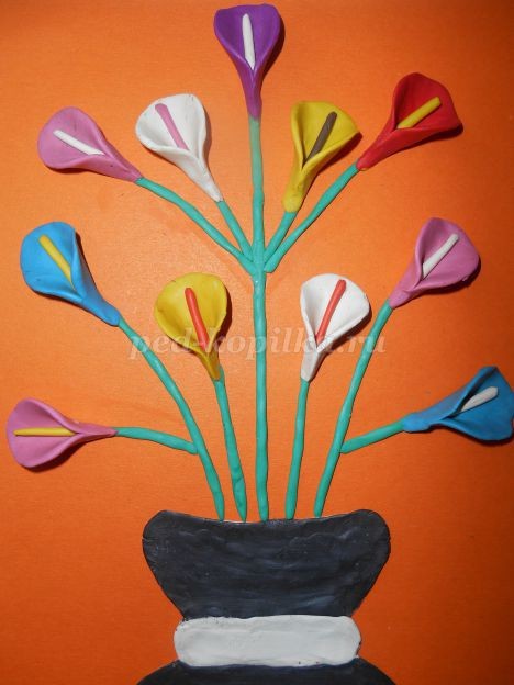 Пластилинография: весенние цветы